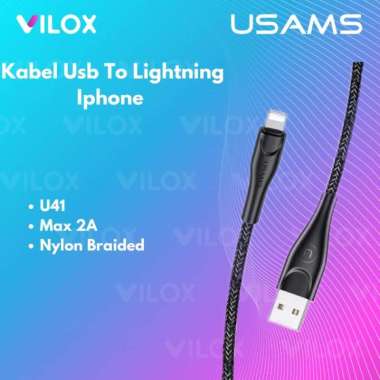 usams kabel data charger braided lightning panjang 2 3 meter iphone 7 1 meter