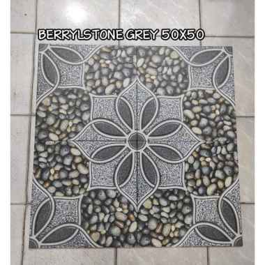 Keramik Mulia 50x50 Berryl stone grey - kasar