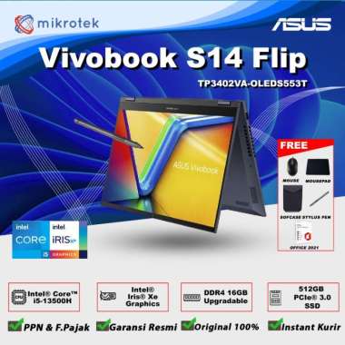 Asus Vivobook S14 Flip i5-13500H 16GB 512SSD Touch TP3402VA-OLEDS553T Asus Vivobook S14 silver