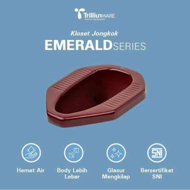 Kloset / Closed jongkok Trilliun Emerald Maroon