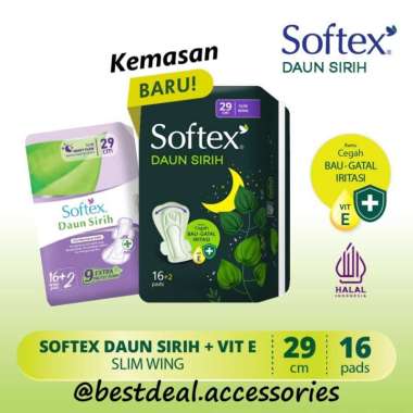 Softex Daun Sirih - Pembalut Daun Sirih 29cm - 16pcs