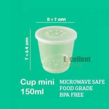 Termurah Cup Mini 150 Ml / Cup Pudding /Cup Sambal /Cup Slime 1000 Pcs/Dus
