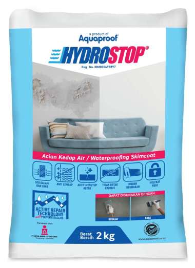 Hydrostop 2KG (PUTIH) Acian Kedap Air,semen acian water proofing