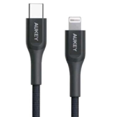 Aukey Kabel Charger Iphone CB-AKL4 Mfi USB C to Lightning 500794 Black