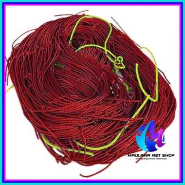 jaring pagar ayam burung kebun tebal 2 mm warna warni tinggi 2.5 meter Merah 2,5m x 7m
