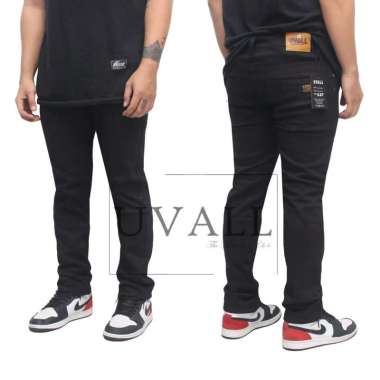 Celana Pria Jeans Skinny Meral Uvall Original 38 Hitam