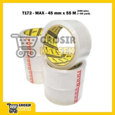 [VARIAN] AA6 Lakban Bening Coklat Jangan Dibanting MAX / SANWE - Grosir Isolasi Plester Besar Transp