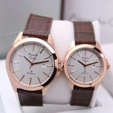 alexandre christie ac1015 / ac 1015 rosegold brown couple original