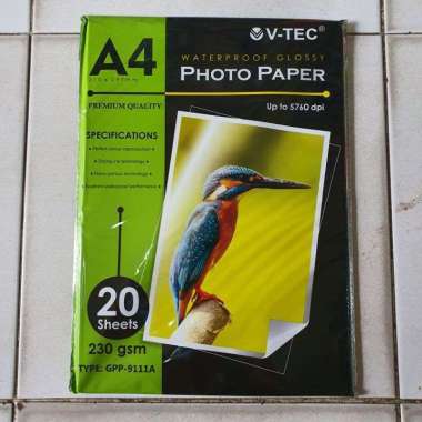 Kertas Glossy Photo A4 230gsm V-Tec