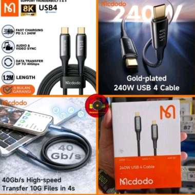 Mcdodo C to C 240W CA-2990 Thunderbolt 4 PD3.1 Type-C 8K displayout