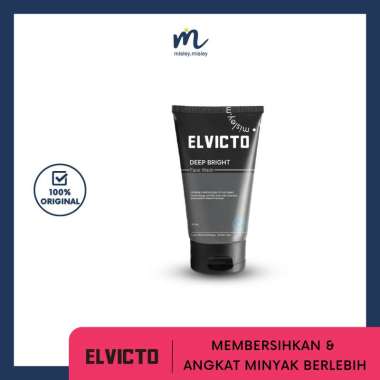 ELVICTO Deep Bright Face Wash 100ml Original - Elvicto Deep Clean Facial Wash - Cleanser - Pembersih