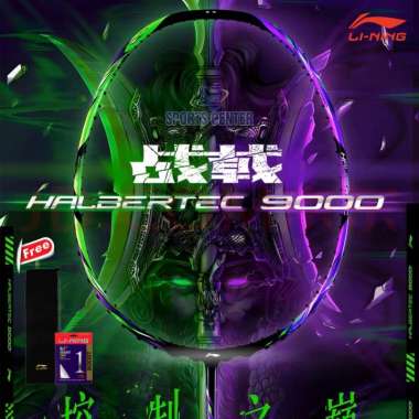 New Raket Badminton Lining Halbertec 9000 AYPU021 Green Purple 3U