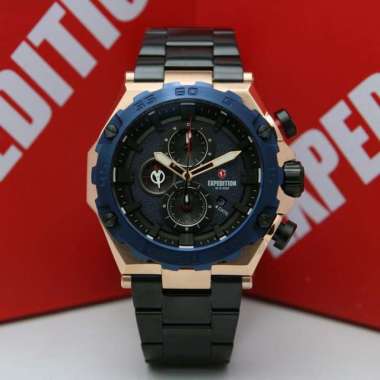 JAM TANGAN EXPEDITION E 6797 E6797 PRIA ROSEGOLD BLUE ORIGINAL