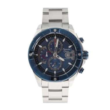JAM TANGAN PRIA ALEXANDRE CHRISTIE AC 6631 / AC6631 RANTAI ORIGINAL SILVER BLUE