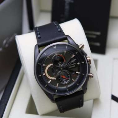 JAM TANGAN PRIA ALEXANDRE CHRISTIE AC 6662 / AC6662 LEATHER ORIGINAL BLACK GREEN