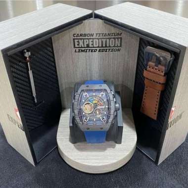 JAM TANGAN PRIA EXPEDITION E 6782 TITANIUM LIMITED EDITION ORIGINAL BLACK NAVY