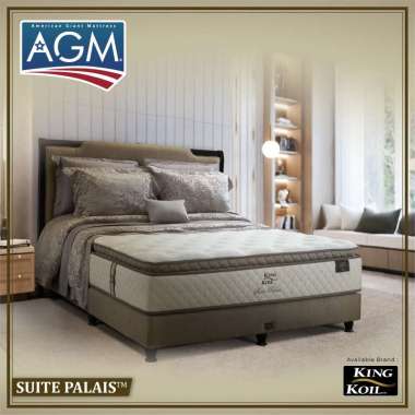 KingKoil AGM Kasur Type SUITE PALAIS Springbed Premium USA Mattress Full Set 180 x 200