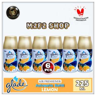 Glade Automatic Refill Lemon | Aerosol Pengharum Ruangan - 225 ml (Kemasan 6 Pcs)