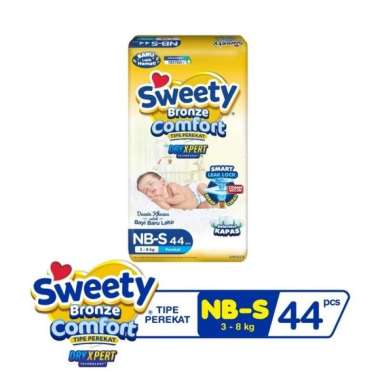 Sweety Bronze Comfort NB-S 44 - Popok Perekat Bayi Baru Lahir Sweety