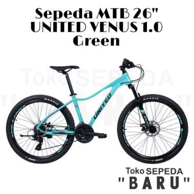 TB - Sepeda MTB UNITED VENUS 1.0 Ukuran 26 Inch NEW Green