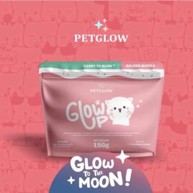Glow Up by Petglow with Korean Collagen 150gr Biotin Zinc Vitamin Kolagen Kucing Powder Vitamin Kuci