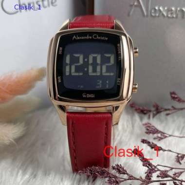 Original 100%!! Alexandre Christie Wanita AC 9355 AC9355 Kulit Rosegold Red Garansi Resmi 1 Tahun