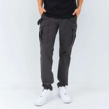 Emba Classic - Celana Cargo Slim Material Katun - Raptor 27 Grey