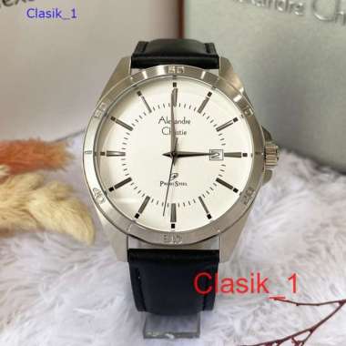 Jam Alexandre Christie Pria AC 1011 AC1011 Black Silver Garansi Resmi 1 Tahun