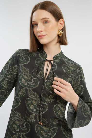 Minimal Stenni Blouse Dark Green M DARK GREEN