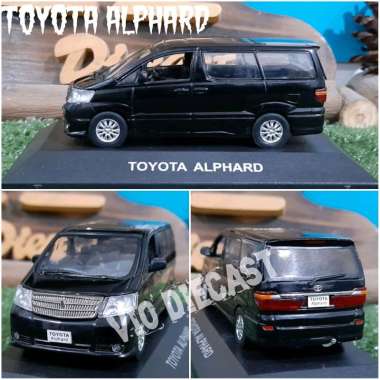 Diecast Miniatur Toyota Alphard hitam skala 1:43