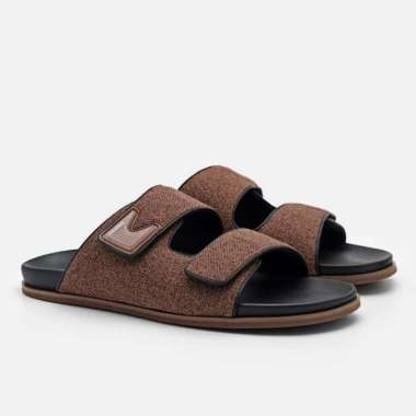 PM019 SANDAL PRIA PEDRO ORIGINAL SENDAL SLIDE CASUAL BRANDED ASLI ORI COKLAT BROWN