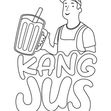 Kang Jus Coconut Stamp Emboss Kelapa Desain Logo Custom
