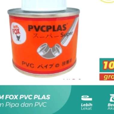 Lem Fox Pvcplas kaleng 100 gram Lem Pipa Lem Pvc 100gr