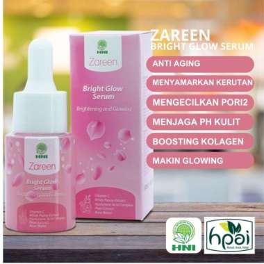 SERUM WAJAH ZAREEN BRIGHT GLOW SERUM HNI HPAI -Serum Wajah Terbaik