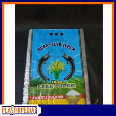 Karung Beras Laminasi Lele Super 10 kg – Ukuran 35x55 cm (Isi 50 Lembar)