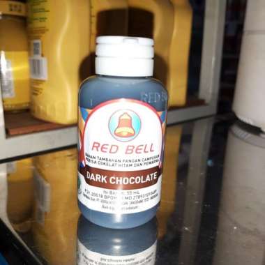 RED BELL DARK COKLAT PASTA CAIR 55ML KHUSUS MAKANAN