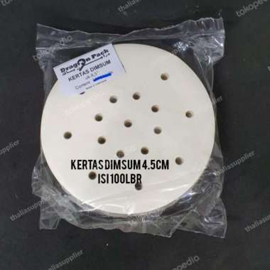 DRAGON PACK KERTAS DIMSUM BOLONG BULAT 4,5CM ISI 100LBR, UNTUK KUKUS