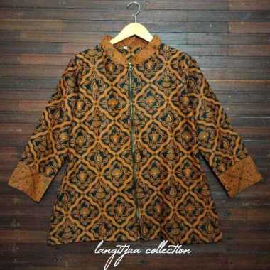 BAJU BATIK SOGAN SOLO | ATASAN BLUS BATIK WANITA BUSUI FRIENDLY XXXL furing Sidoluhur