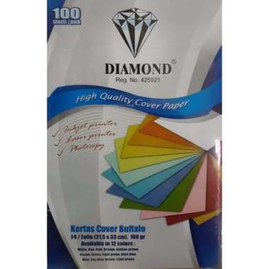 [PACK] Kertas Buffalo / Kertas Cover Jilid F4 Folio - Diamond MURAH Putih