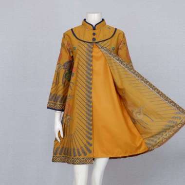Glenca Tunik Batik Model Pias XL Kunyit 4