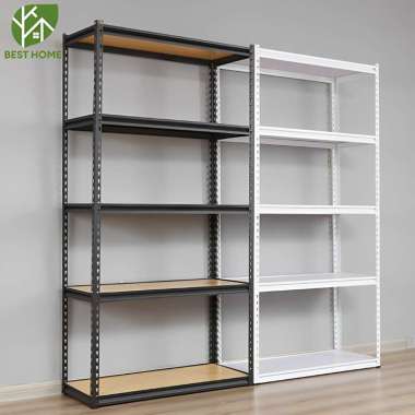Rak Besi 5 Susun Rak Besi Siku Rak 4L—30*60*150—Hitam