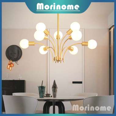 ⭐With Bulb ⭐45 Watt Lampu Gantung R 9 kepala+G80*9