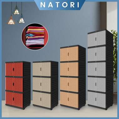 NATORI Lemari Pakaian Plastik Ful kunci - 3