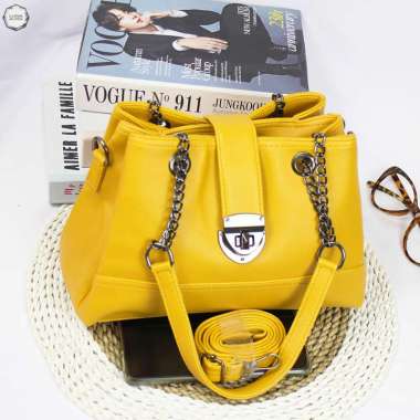 Luna Aura Tas Selempang Wanita Cyra 3 Ruang Kombinasi Rantai Tas Wanita Kekinian Tas Kerja Tas Pesta