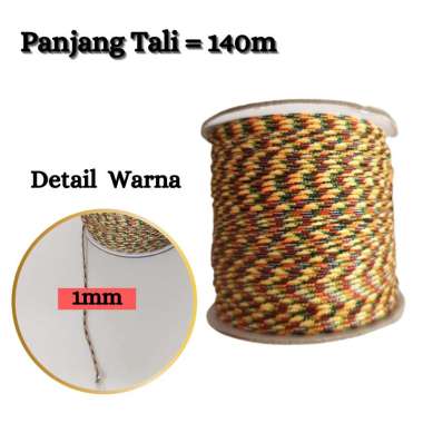Benang Puja 5 Warna Serat Emas Diameter Kecil 1 Milimeter | Benang 5 Warna Serat Emas 1 Meter Termur