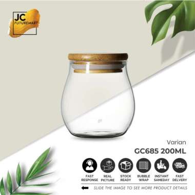 Tempat Teh Bumbu Kaca Tutup Bambu | Mini Glass Jar Canister - GC682 150 ML GC685 200 ML