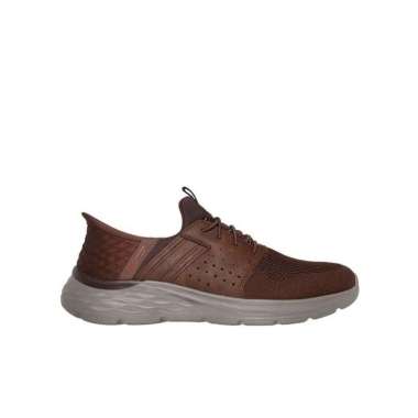 SKECHERS SLIP-INS GARNER MEN'S SNEAKER SHOES - BROWN 42