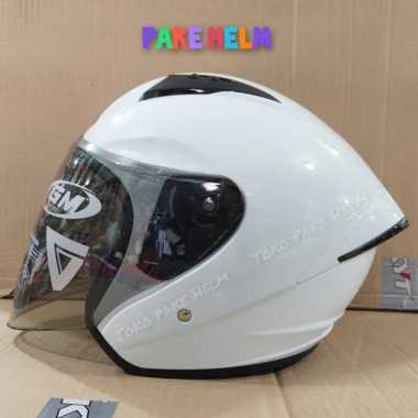 HELM GM G1 WHITE PUTIH HALF FACE XL