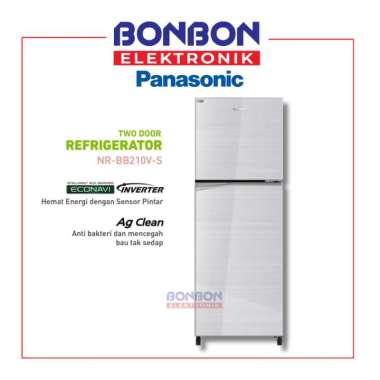Panasonic Kulkas 2 Pintu 210L NR-BB210VS / Kulkas 2 Pintu NR BB210 VS