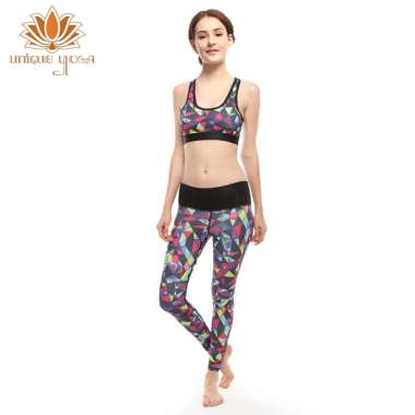 VERISH 1 Set Bra Olahraga Yoga / Bra Olahraga Yoga / Legging Senam / Bra Senam / Setelan Pakaian Ola